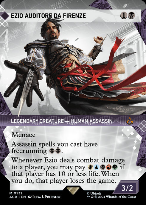 FOIL Ezio Auditore da Firenze (ACR-131) - Assassin's Creed: (Showcase) (Borderless) - Magic The Gathering