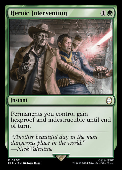 FOIL Heroic Intervention (PIP-202) - Fallout - Magic The Gathering