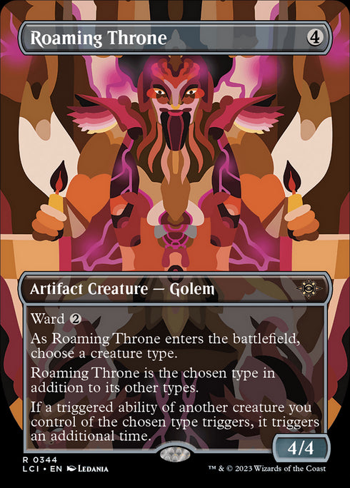Roaming Throne (LCI-344) - The Lost Caverns of Ixalan (Borderless) - Magic The Gathering