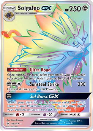 Solgaleo-GX 155/149 - Sun & Moon Pokemon Holofoil