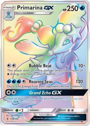 Primarina-GX 149/145 - Guardians Rising Pokemon Holofoil