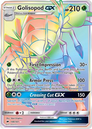 Golisopod-GX 148/147 - Burning Shadows Pokemon Holofoil