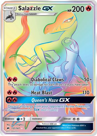 Salazzle-GX 151/147 - Burning Shadows Pokemon Holofoil