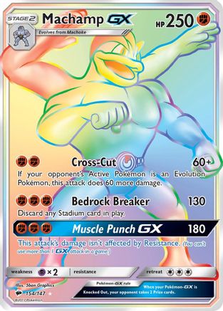 Machamp-GX 154/147 - Burning Shadows Pokemon Holofoil