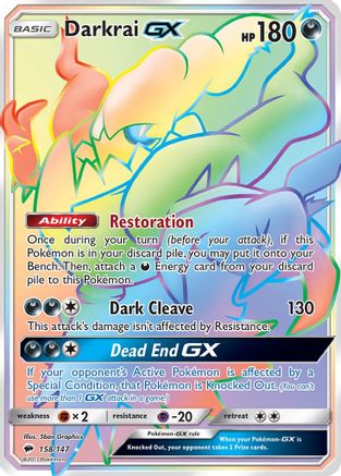 Darkrai-GX 158/147 - Burning Shadows Pokemon Holofoil