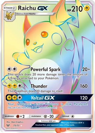 Raichu-GX 75/73 - Shining Legends Pokemon Holofoil