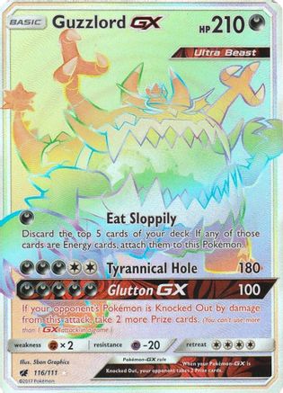Guzzlord-GX 116/111 - Crimson Invasion Pokemon Holofoil