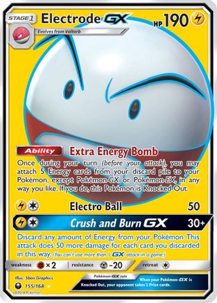 Electrode-GX 155/168 - Celestial Storm Pokemon Holofoil