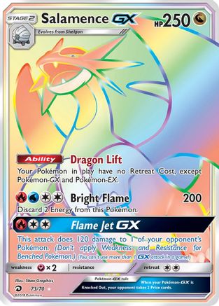 Salamence-GX 73/70 - Dragon Majesty Pokemon Holofoil