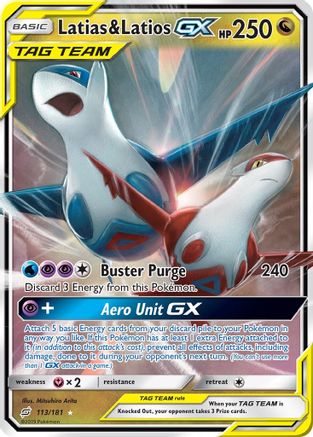 Latias & Latios-GX 113/181 - Team Up Pokemon Holofoil