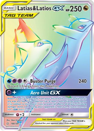 Latias & Latios-GX 190/181 - Team Up Pokemon Holofoil