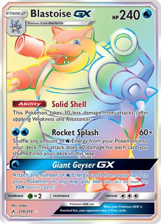 Blastoise-GX 218/214 - Unbroken Bonds Pokemon Holofoil
