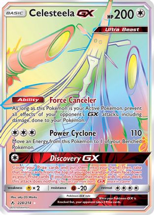 Celesteela-GX 228/214 - Unbroken Bonds Pokemon Holofoil