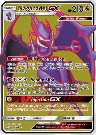 Naganadel-GX 230/236 - Unified Minds Pokemon Holofoil