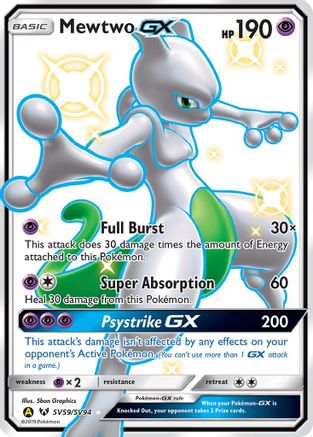Mewtwo-GX SV59/94 - Shiny Vault Pokemon Holofoil