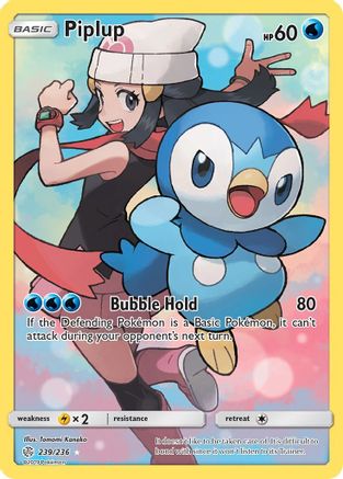 Piplup 239/236 - Cosmic Eclipse Pokemon Holofoil