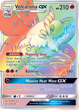 Volcarona-GX 252/236 - Cosmic Eclipse Pokemon Holofoil
