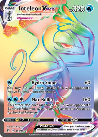 Inteleon VMAX 195/192 - Pokemon Rebel Clash Holofoil
