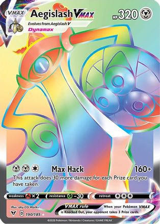 Aegislash VMAX 190/185 - Pokemon Vivid Voltage Holofoil