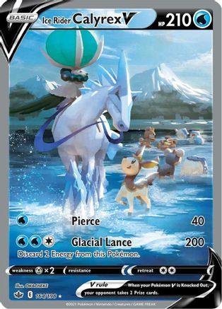 Ice Rider Calyrex V 164/198 - Pokemon Chilling Reign Holofoil