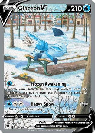 Glaceon V 175/203 - Pokemon Evolving Skies Holofoil