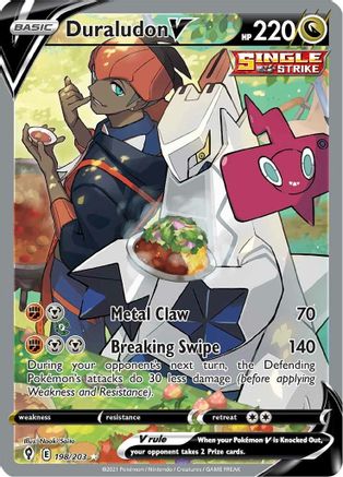 Duraludon V 198/203 - Pokemon Evolving Skies Holofoil