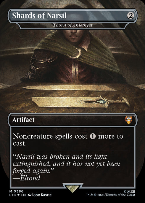 FOIL Thorn of Amethyst (LTC-386) - Tales of Middle-earth Commander / Shards of Narsil (Borderless) - Magic The Gathering
