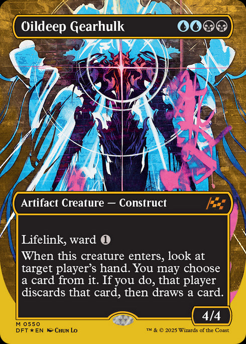 FOIL Oildeep Gearhulk (DFT-550) - Aetherdrift (Borderless) - Magic The Gathering