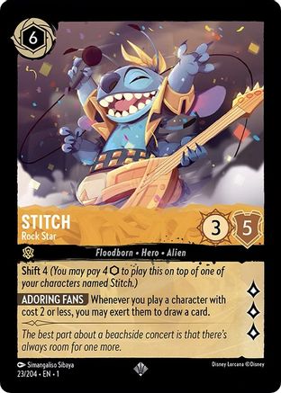 Stitch - Rock Star (23/204) - The First Chapter - Lorcana