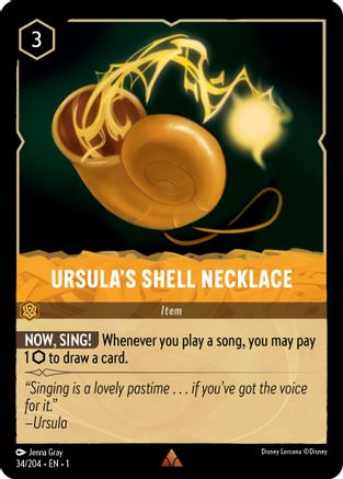 Ursula's Shell Necklace (34/204) - The First Chapter Cold Foil - Lorcana