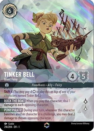 Tinker Bell - Giant Fairy (Enchanted) (216/204) - The First Chapter Holofoil - Lorcana