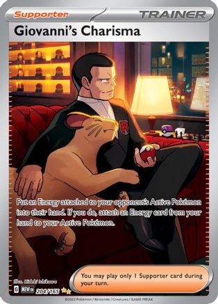 Giovanni's Charisma - 204/165 Pokemon SV: Scarlet and Violet 151