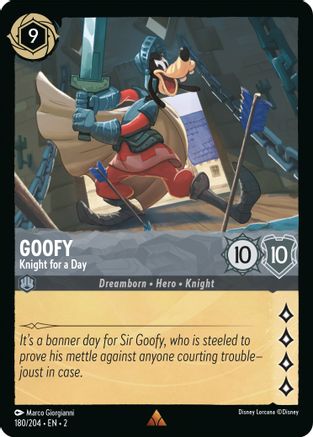 Goofy - Knight for a Day (180/204) - Rise of the Floodborn Cold Foil - Lorcana