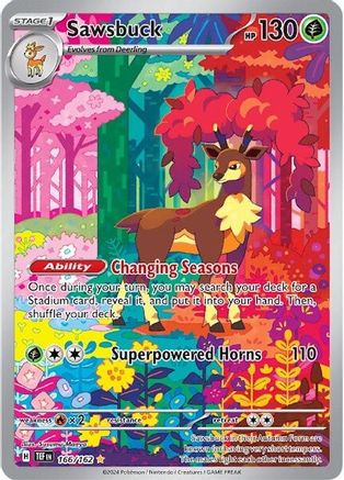 Sawsbuck - 166/162 Pokemon SV05: Temporal Forces