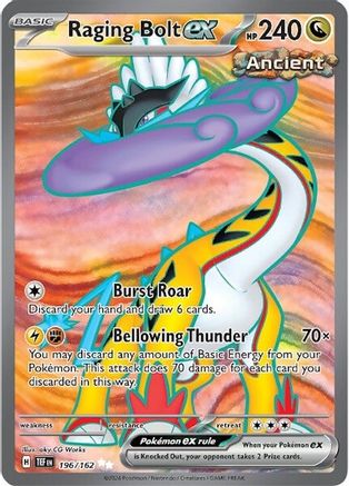 Raging Bolt ex - 196/162 Pokemon SV05: Temporal Forces