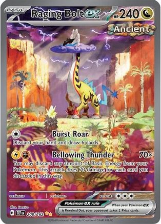 Raging Bolt ex - 208/162 Pokemon SV05: Temporal Forces