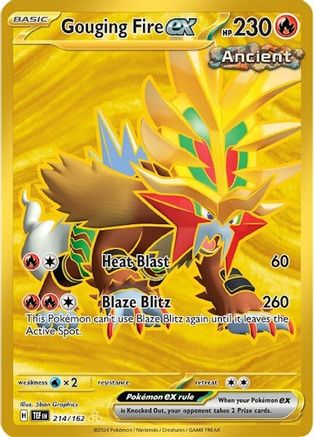 Gouging Fire ex - 214/162 Pokemon SV05: Temporal Forces