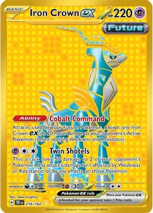 Iron Crown ex - 216/162 Pokemon SV05: Temporal Forces