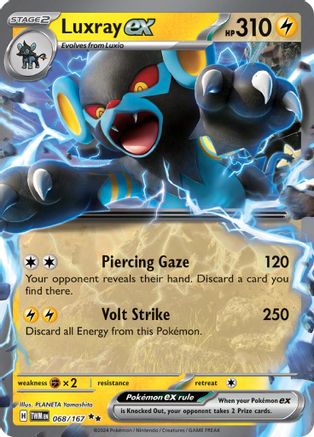 Luxray ex (068/167) SV06: Twilight Masquerade Pokemon
