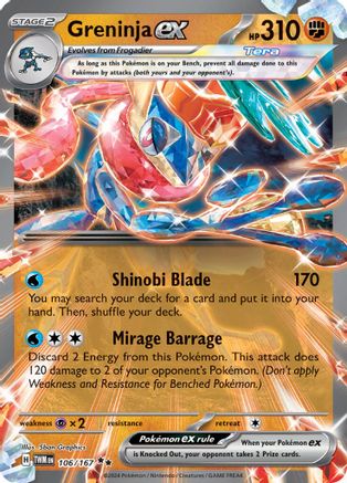 Greninja ex (106/167) SV06: Twilight Masquerade Pokemon