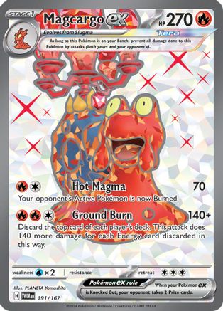 Magcargo ex (191/167) SV06: Twilight Masquerade Pokemon