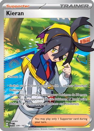 Kieran (206/167) SV06: Twilight Masquerade Pokemon