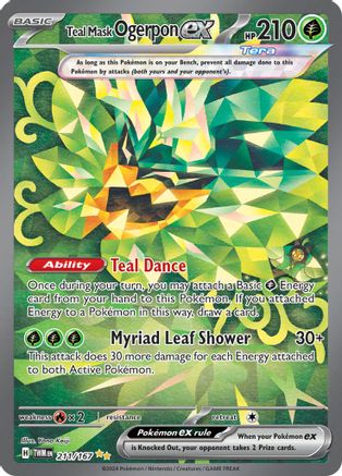 Teal Mask Ogerpon ex (211/167) SV06: Twilight Masquerade Pokemon