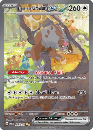 Bloodmoon Ursaluna ex (216/167) SV06: Twilight Masquerade Pokemon