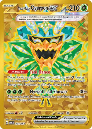 Teal Mask Ogerpon ex (221/167) SV06: Twilight Masquerade Pokemon