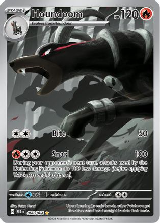 Houndoom 66 - SV Shrouded Fable Pokemon Holofoil