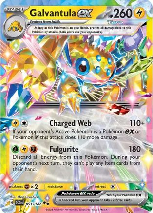 Galvantula ex 51 - Pokemon SV07 Stellar Crown Holofoil