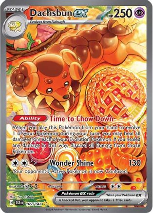 Dachsbun ex 169 - Pokemon SV07 Stellar Crown Holofoil