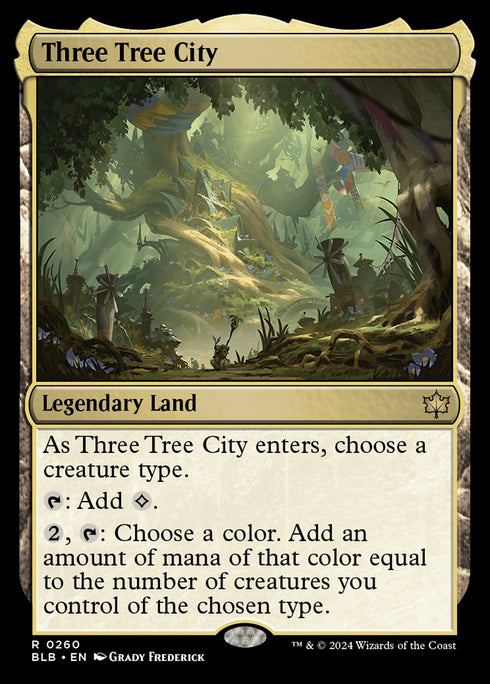 FOIL Three Tree City (BLB-260) - Bloomburrow - Magic The Gathering