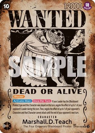 Marshall.D.Teach (093) (Wanted Poster) (OP09-093) - Emperors in the New World - One Piece